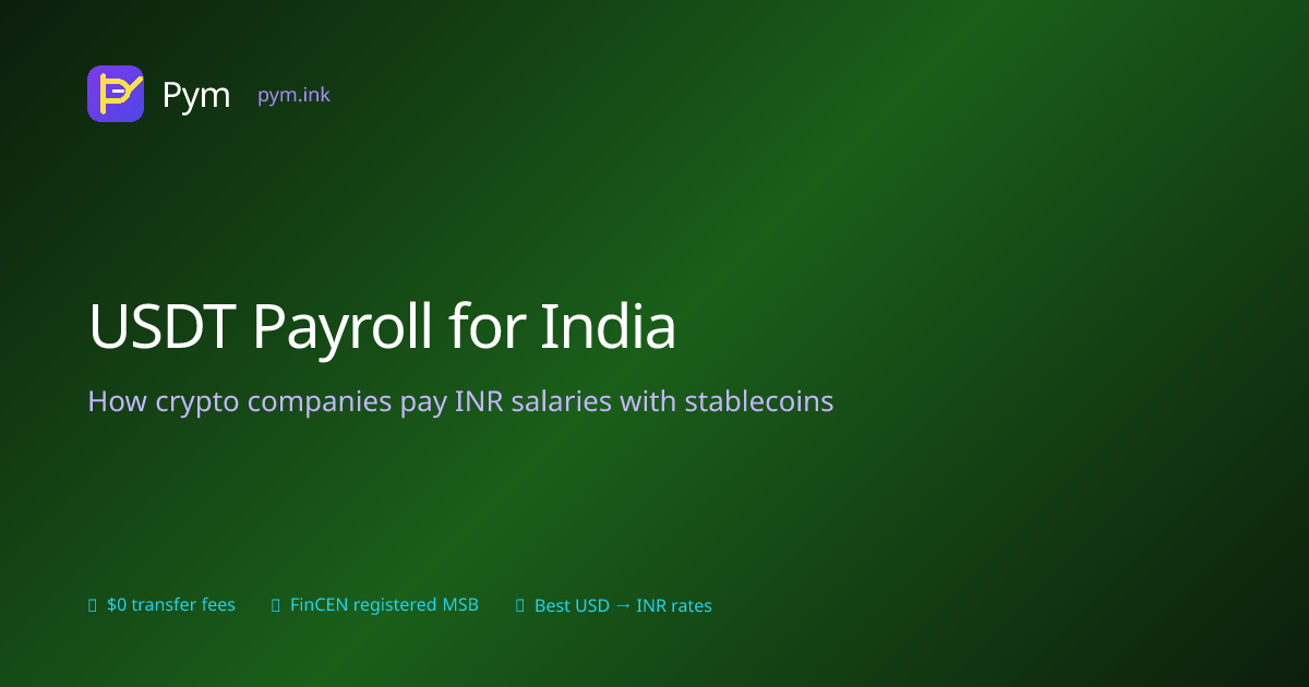 USDT Payroll for India: How Crypto Companies Pay INR Salaries