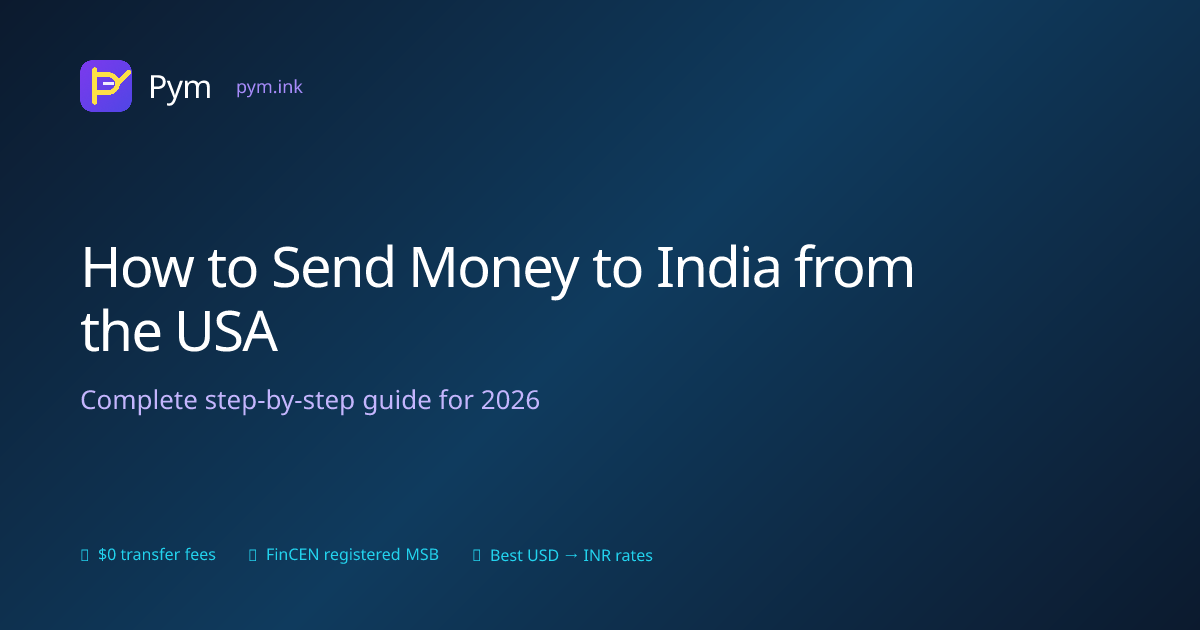 How to Send Money to India from the USA in 2026: Complete Guide